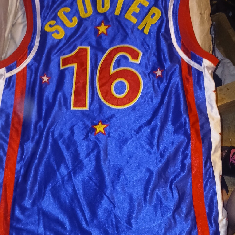 Mitchell & Ness Blue Jersey with Red and Yellow Accents